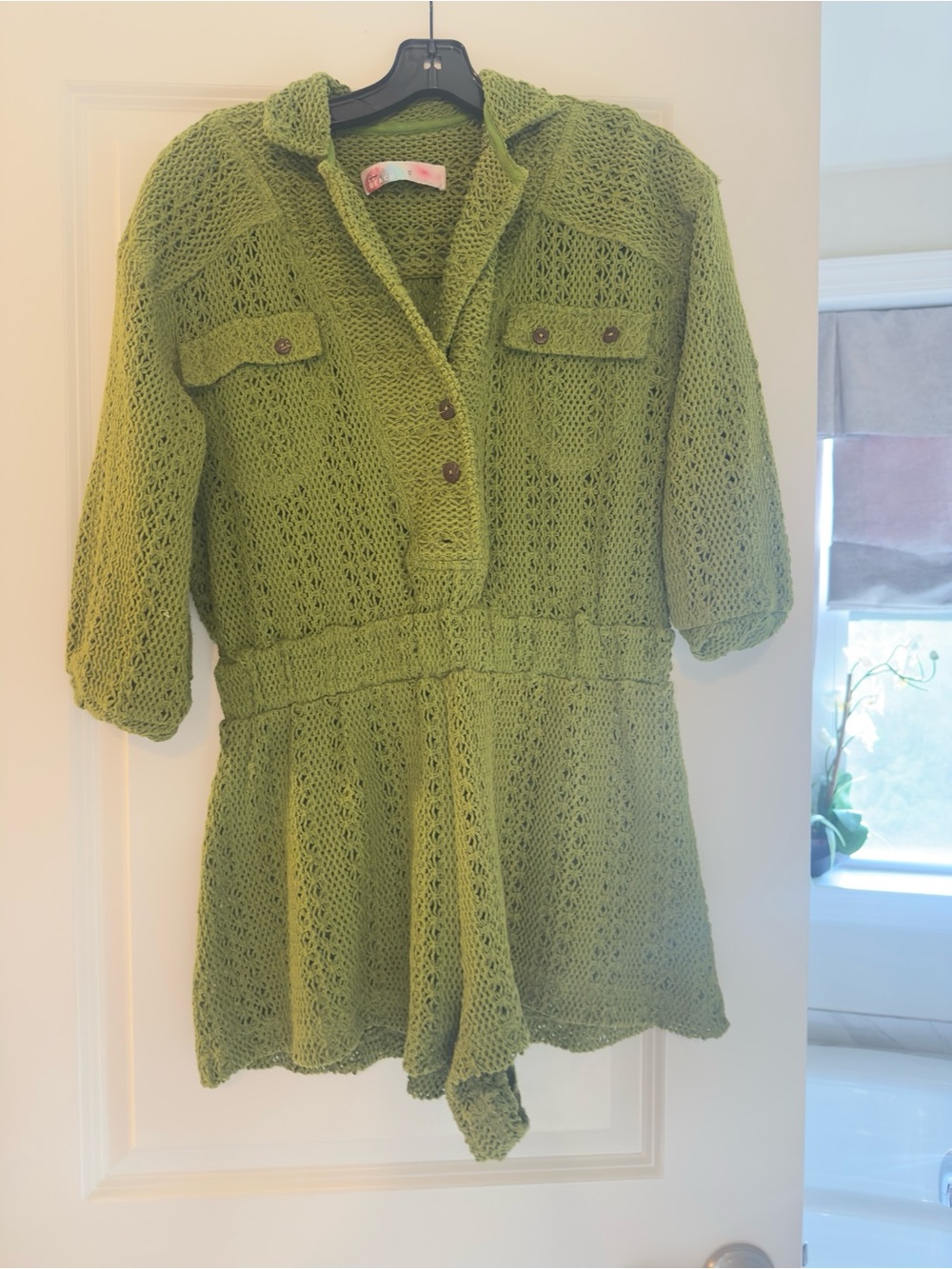 Free People Olive Green Knit Romper - Picture 3 of 3